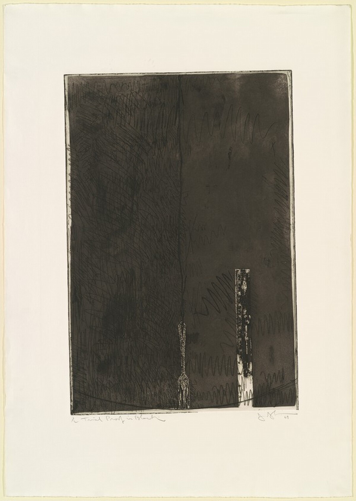 Untitled, Second State (Ruler and Fork) [trial proof] by Jasper Johns