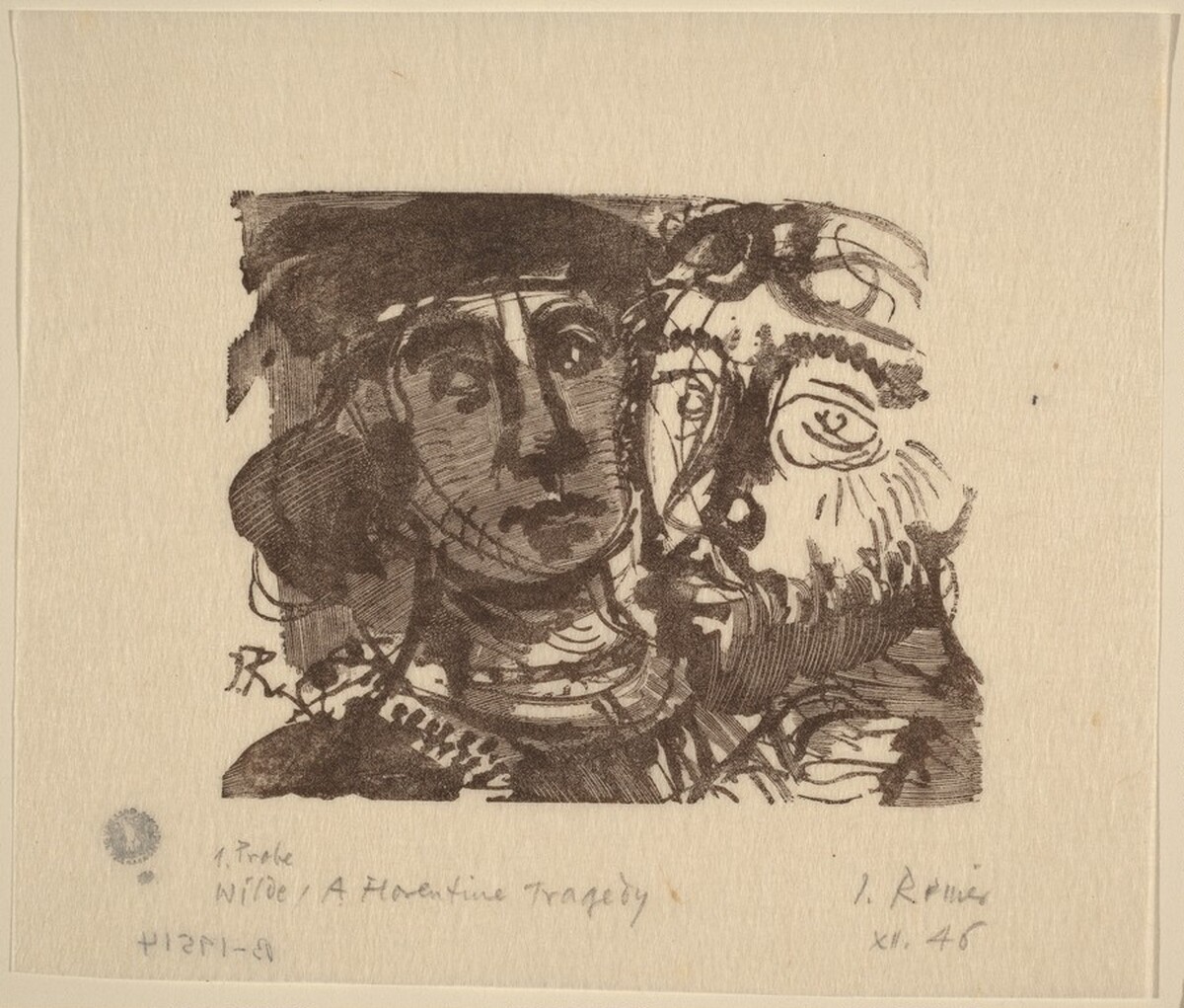 Illustration to Wilde, "A Florentine Tragedy" by Imre Reiner