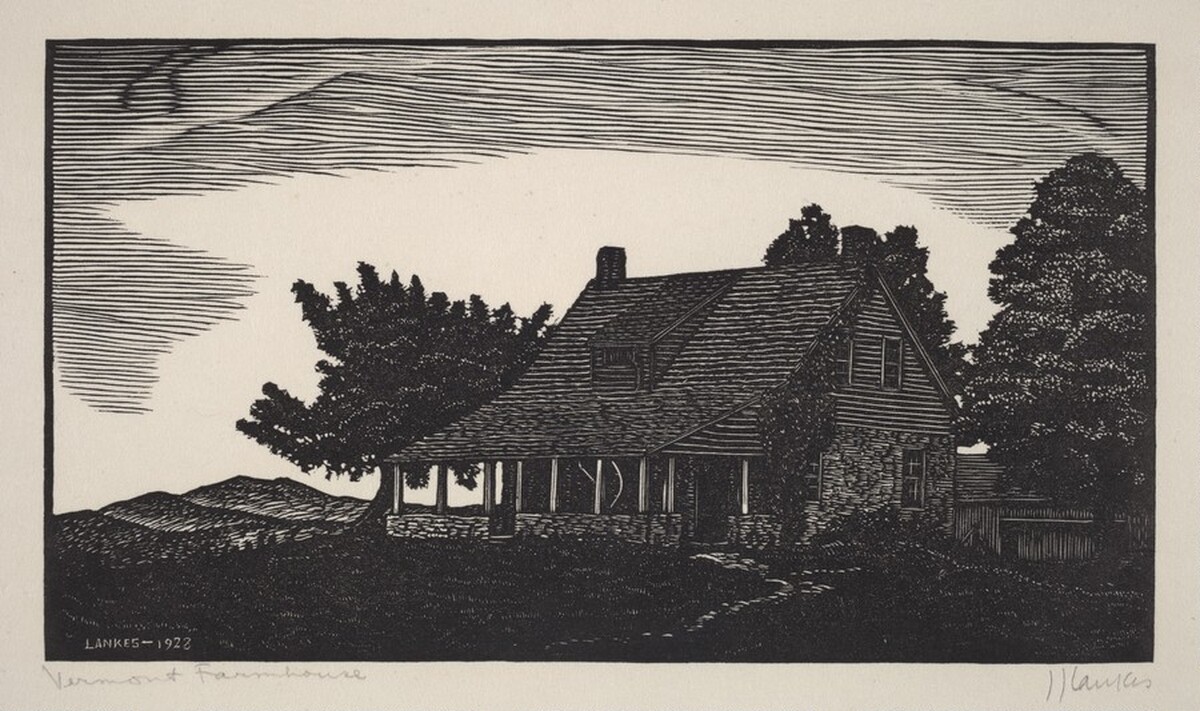 Vermont Farmhouse by J. J. Lankes