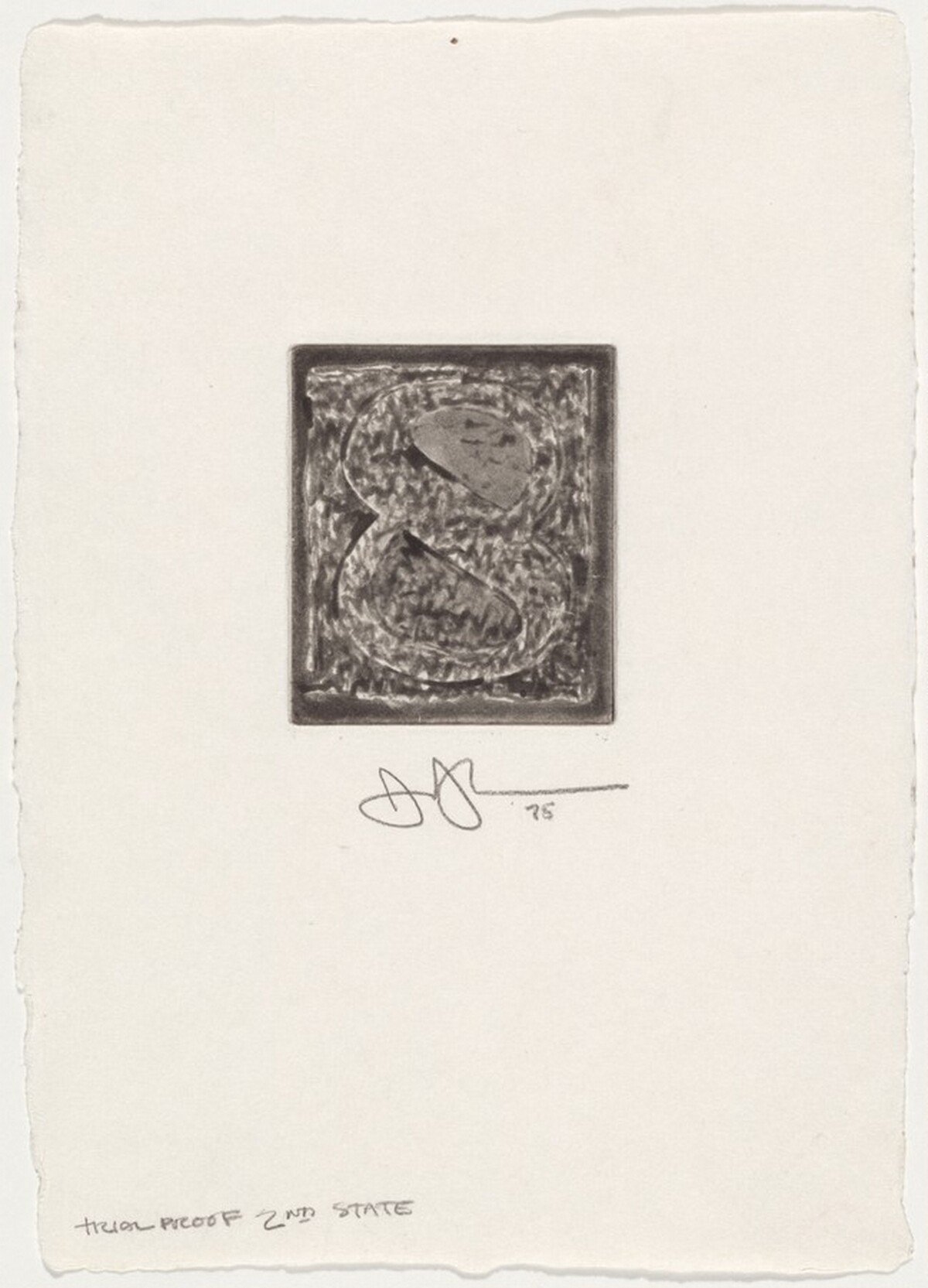 8 [trial proof of 2nd state] by Jasper Johns