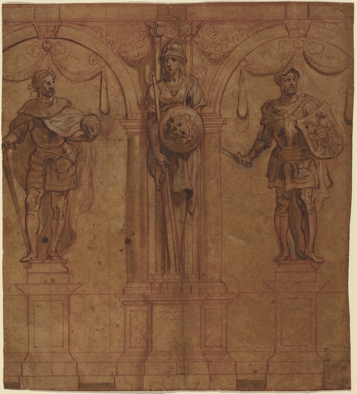Rudolf I and Albert I with Pallas by Sir Peter Paul Rubens and Theodoor van Thulden