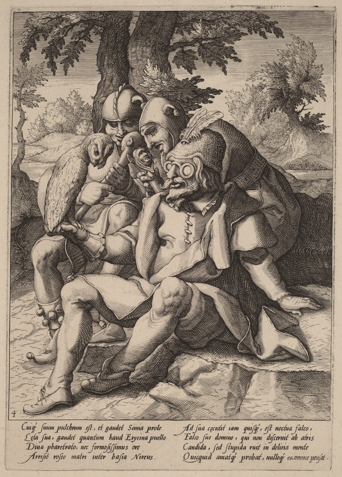 The Wisdom of Fools by Workshop of Hendrick Goltzius, after Karel van Mander I