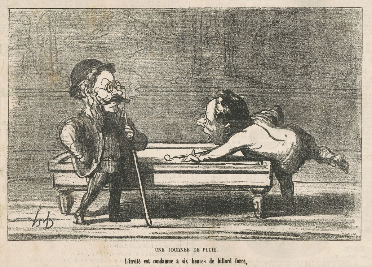 Une journée de pluie by Honoré Daumier