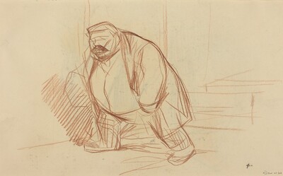 a) Politician (recto); b) Two Male Figures (verso)