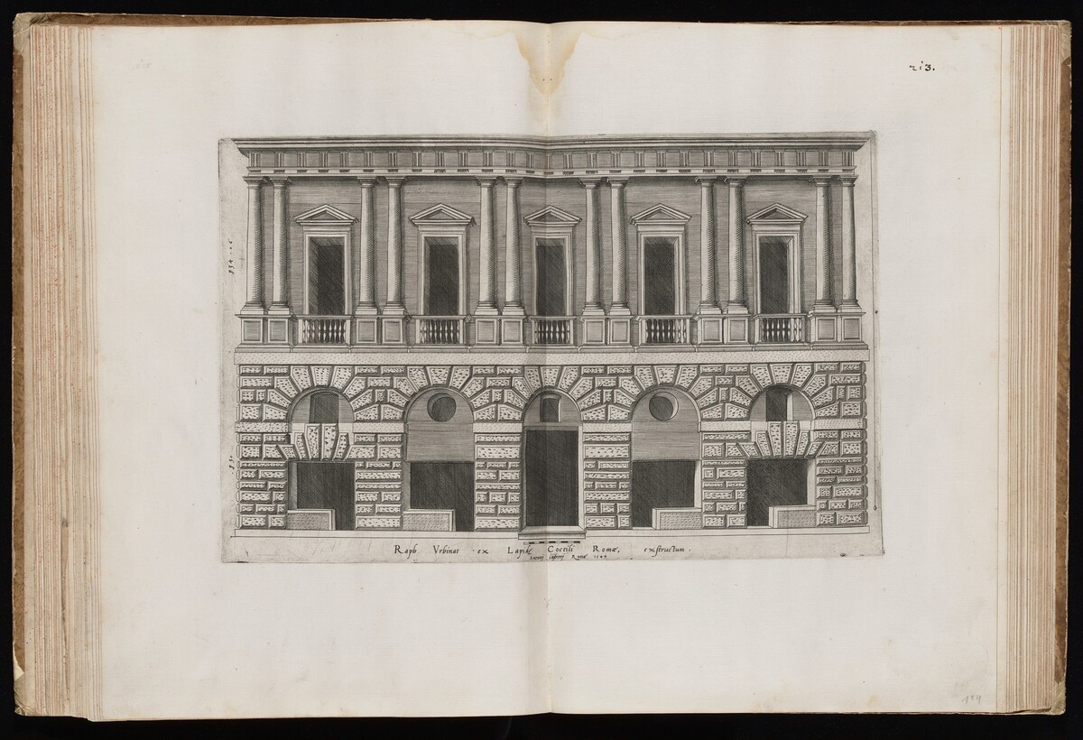 The Palace of Raphael (Palazzo Caprini) by Italian 16th Century, after Donato Bramante