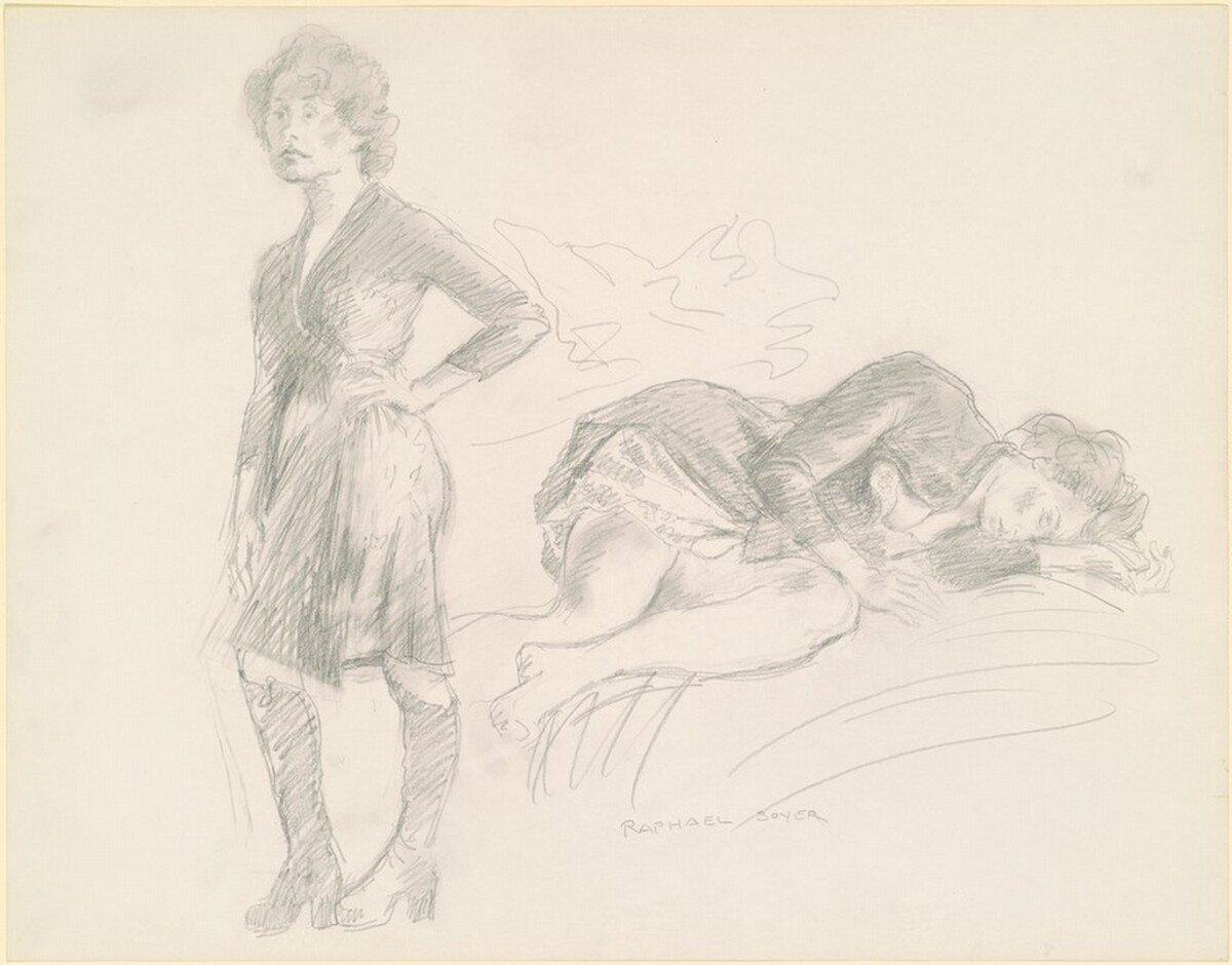 Two Views of a Woman by Raphael Soyer