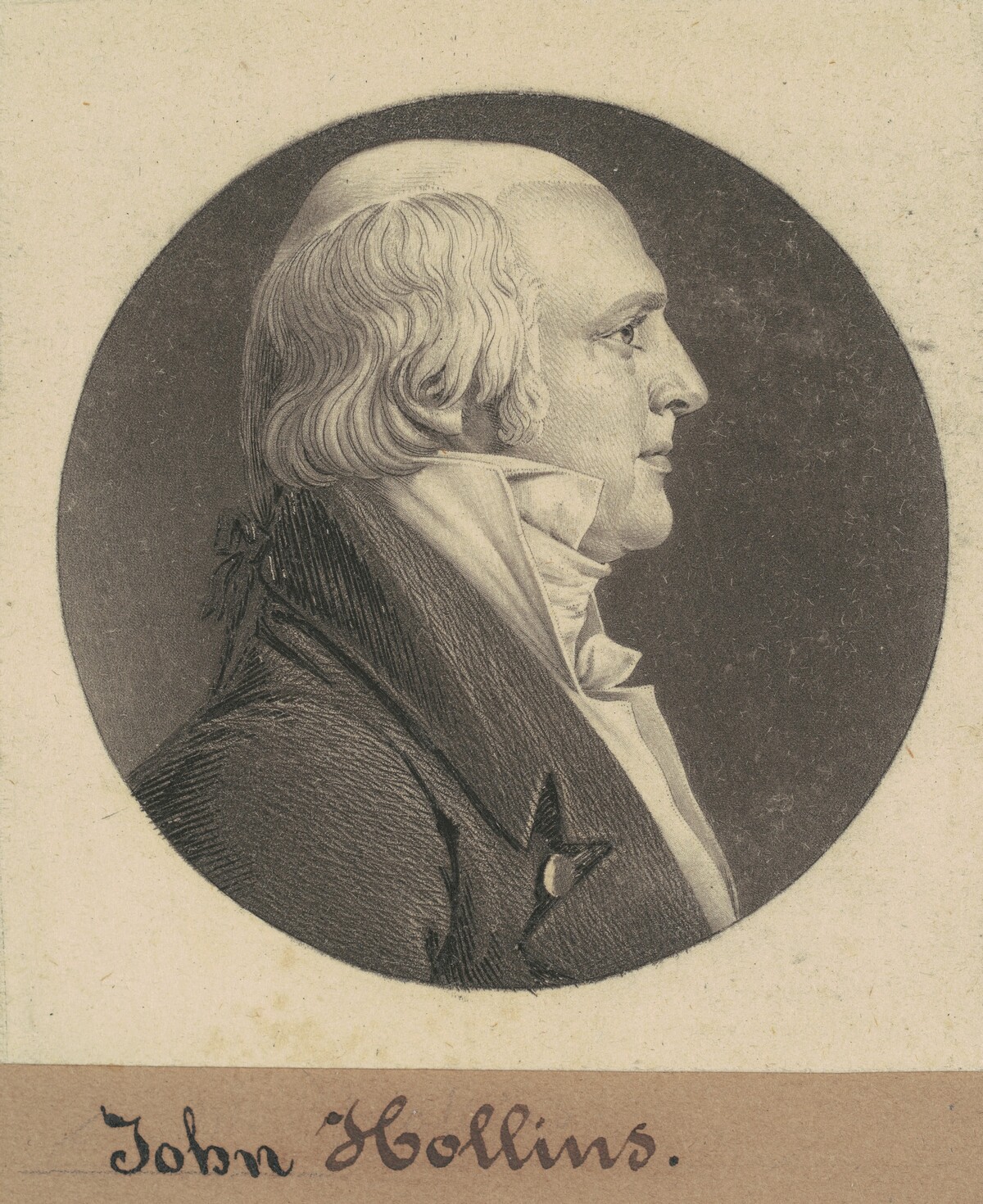 John Hollins by Charles B. J. Févret de Saint-Mémin