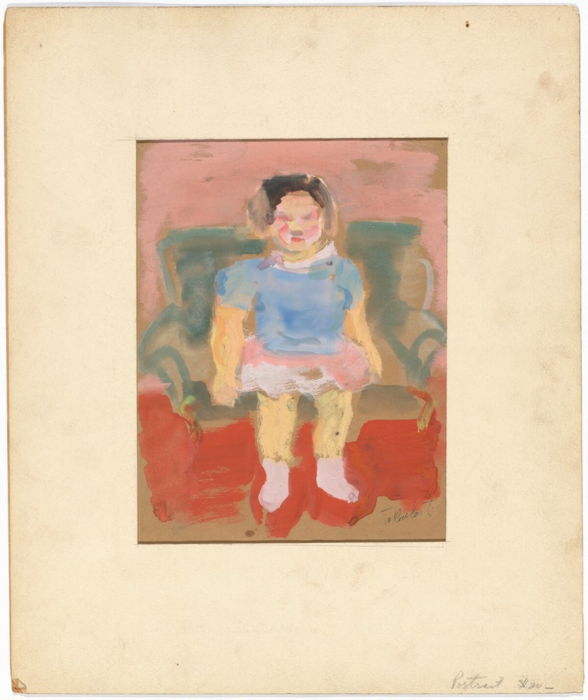 Woman Seated on a Green Chair by Mark Rothko