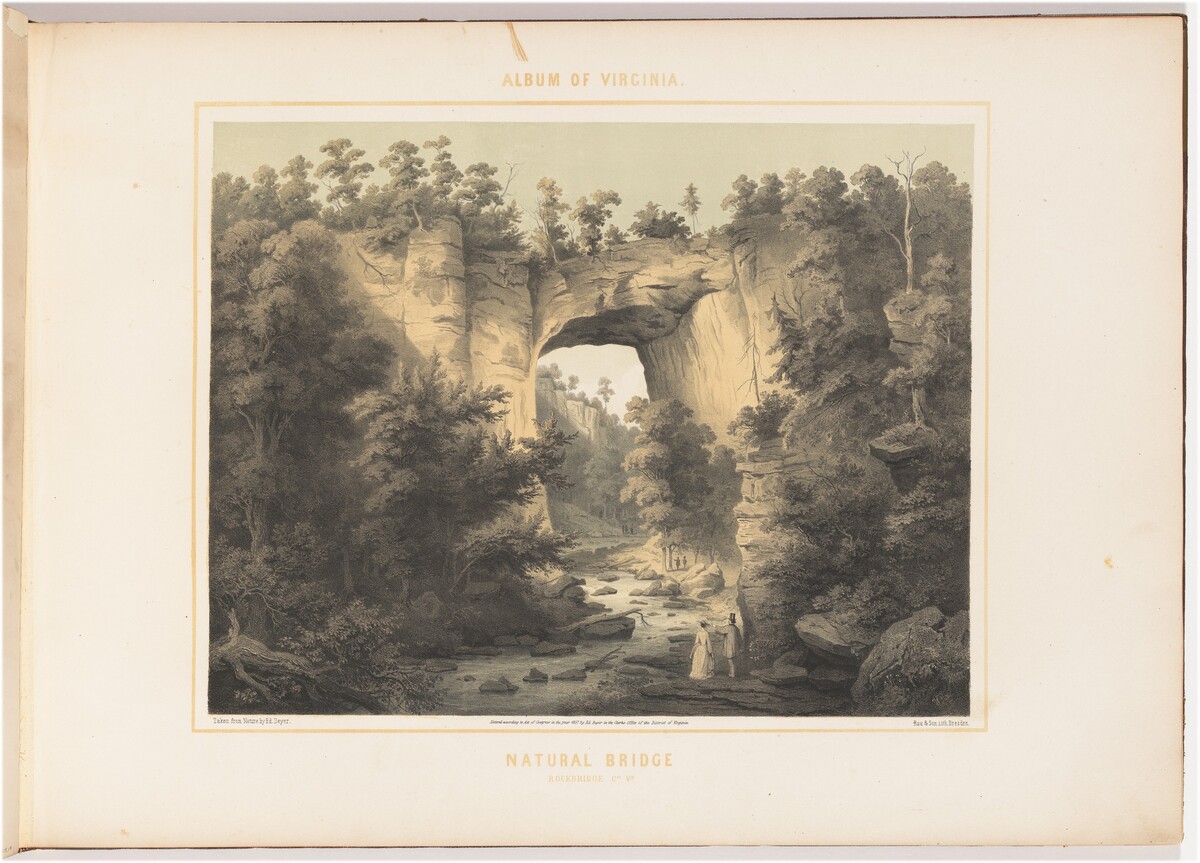 Natural Bridge by Woldemar Rau, after Edward Beyer