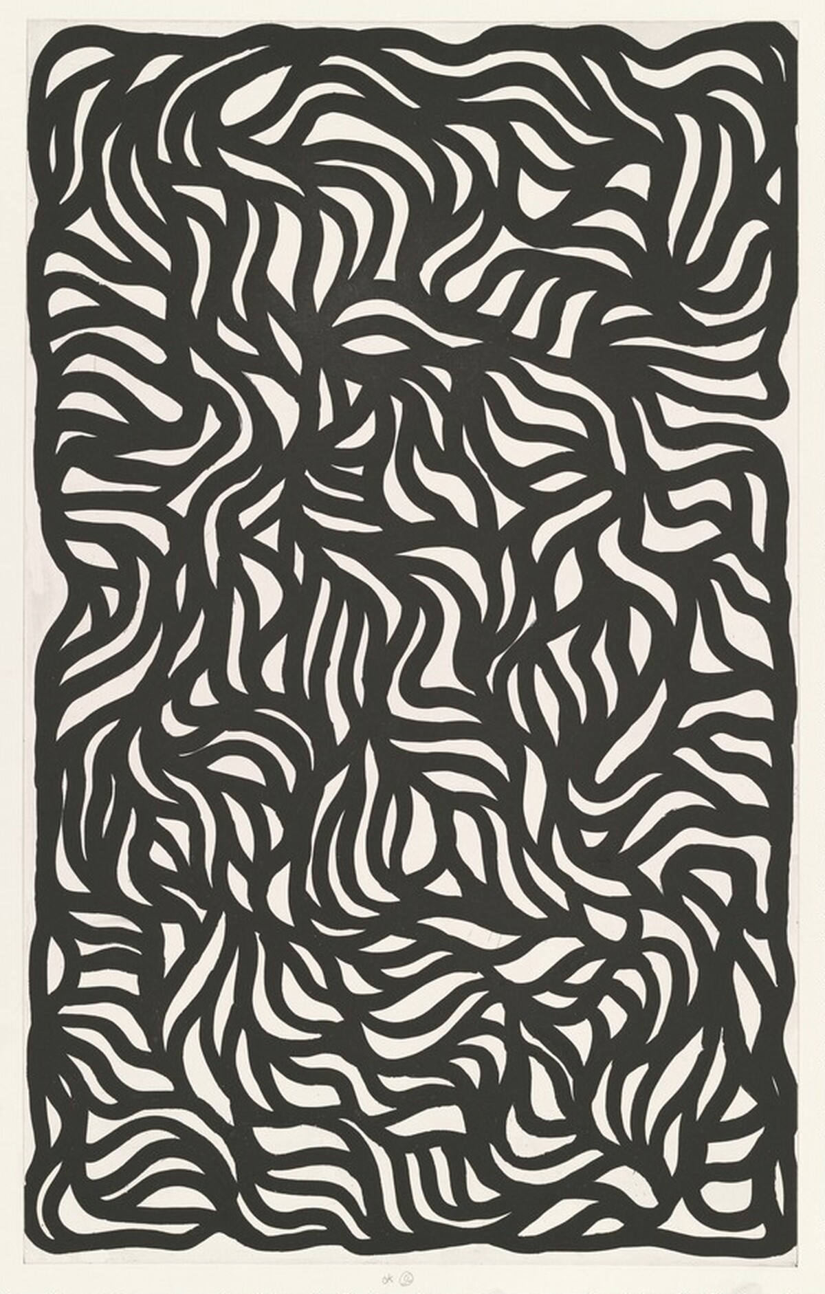 Black Loops & Curves No. 1 by Sol LeWitt