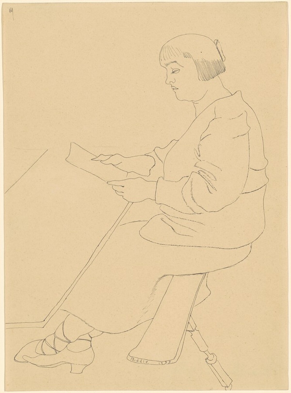 Study of Martha Ryder for "At Ticino's" by George Biddle