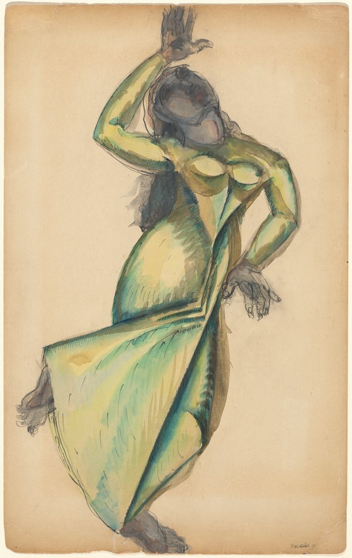 Dancer in Green by Max Weber