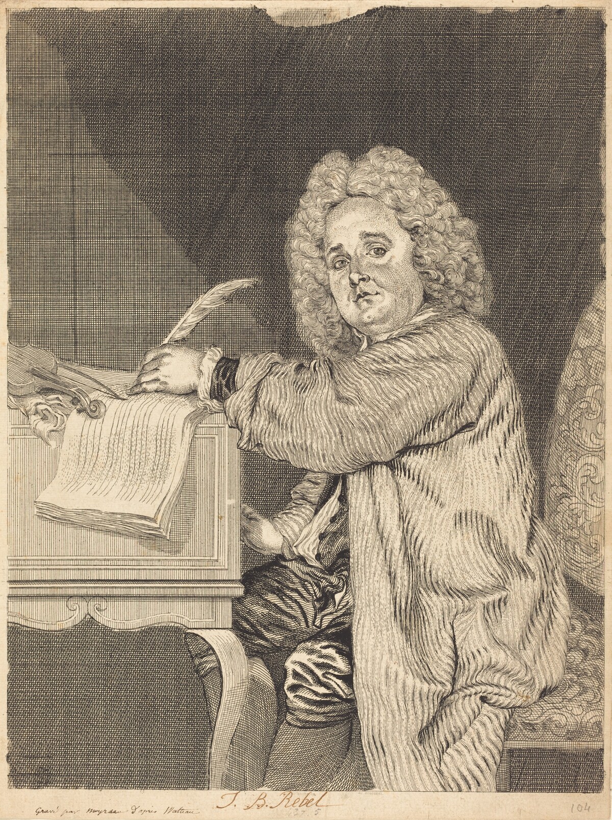 J.-B. Rebel by Jean Moyreau, Antoine Watteau
