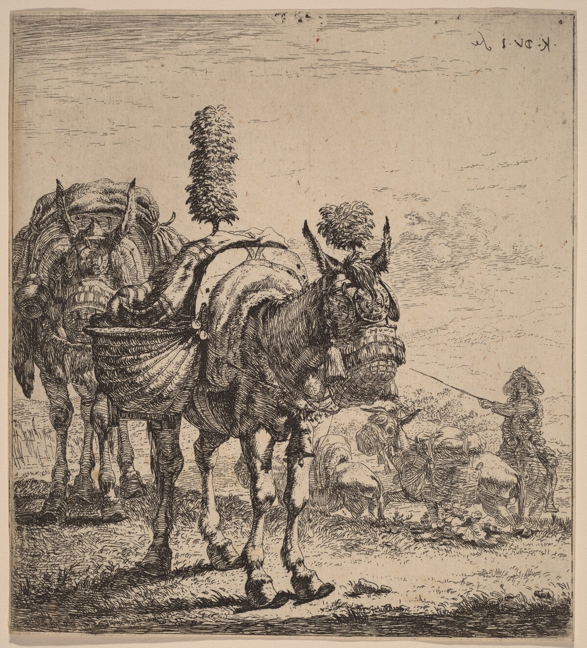 Two Mules by Karel Dujardin