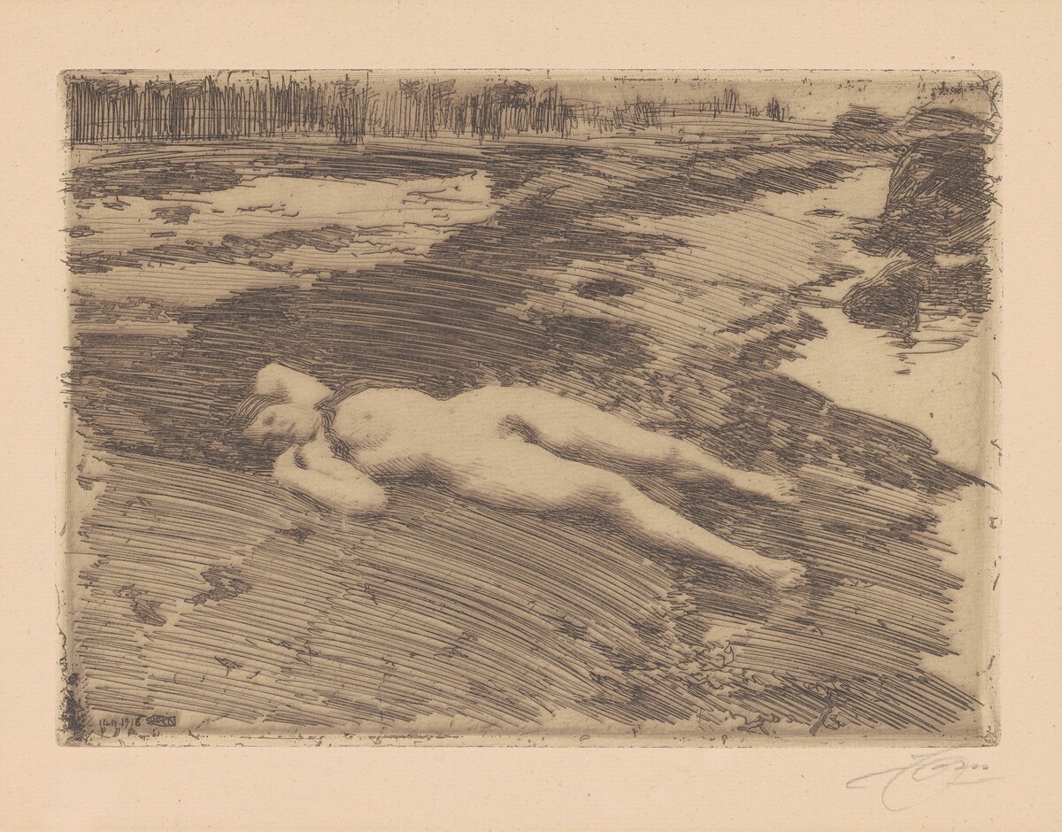 On the Sands by Anders Leonard Zorn