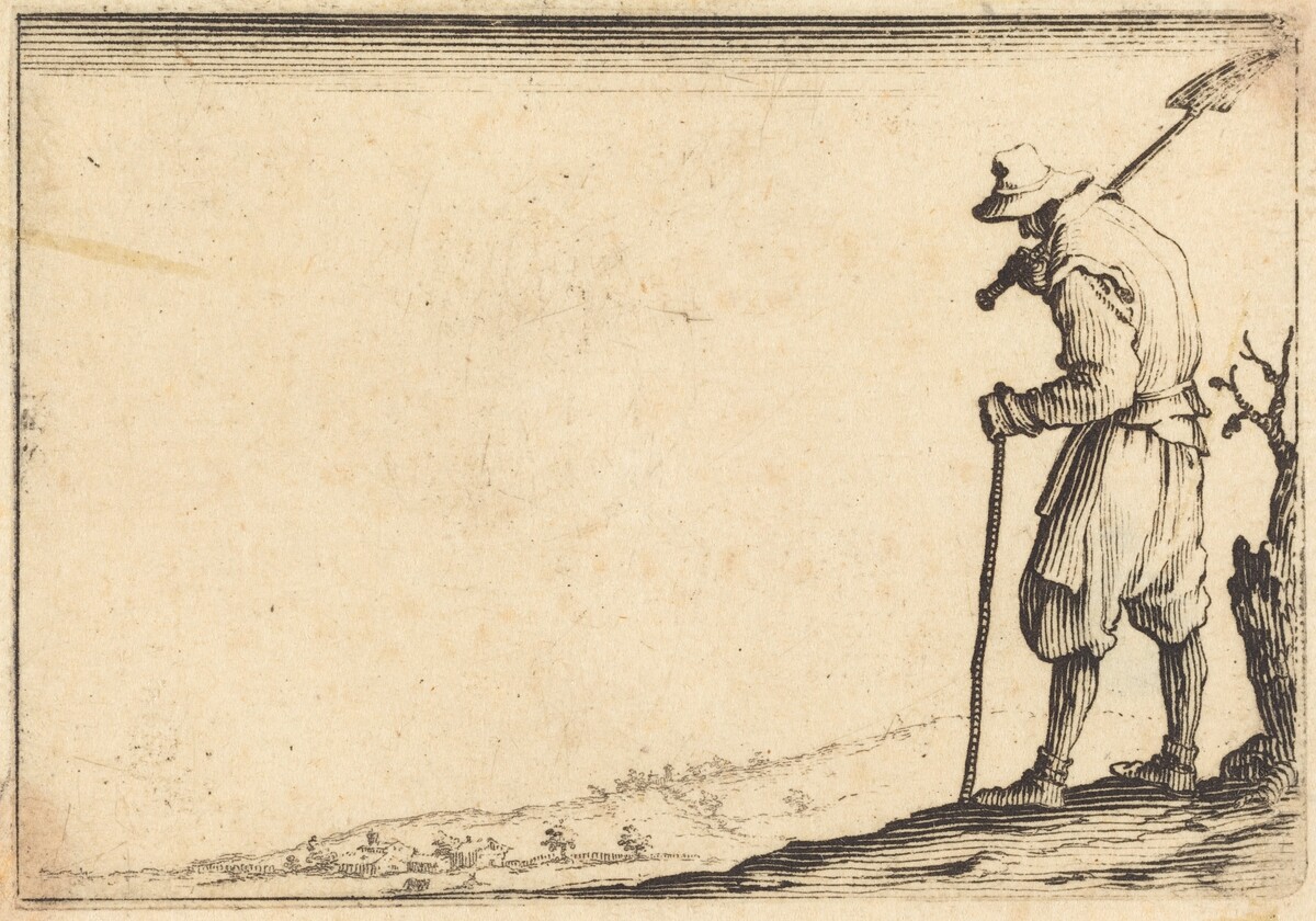 Peasant with Shovel on His Shoulder by Jacques Callot