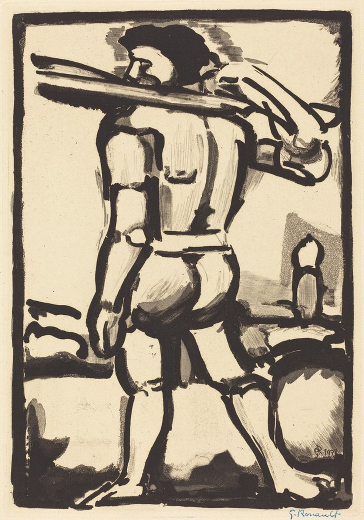Aide-Borreau (Portant un de Bois de la Croix) by Georges Rouault
