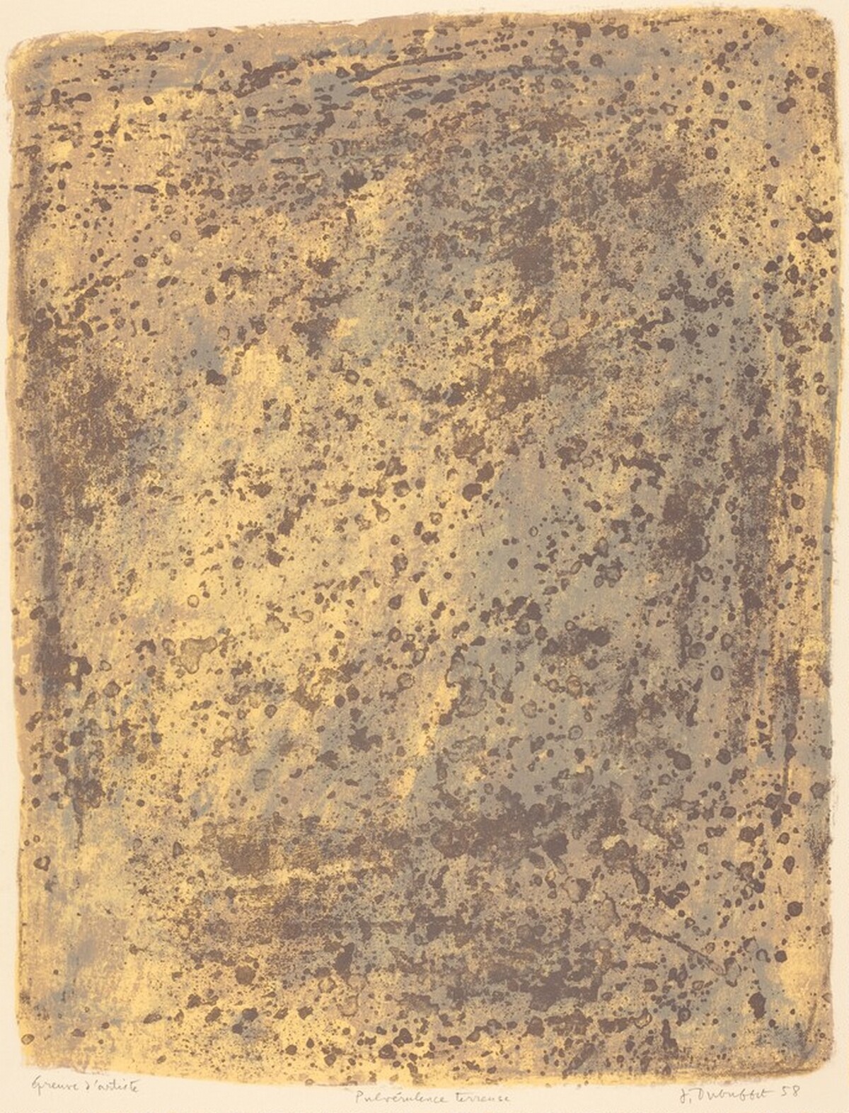 Pulverulence terreuse by Jean Dubuffet