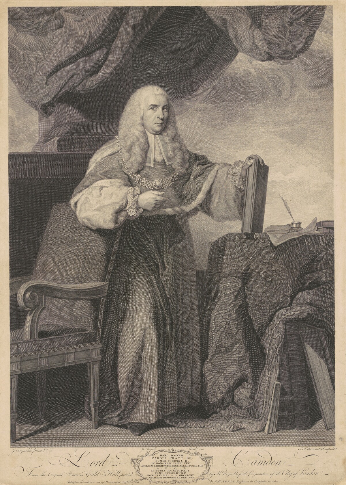 Lord Camden by Simon Francois Ravenet (after Joshua Reynolds)