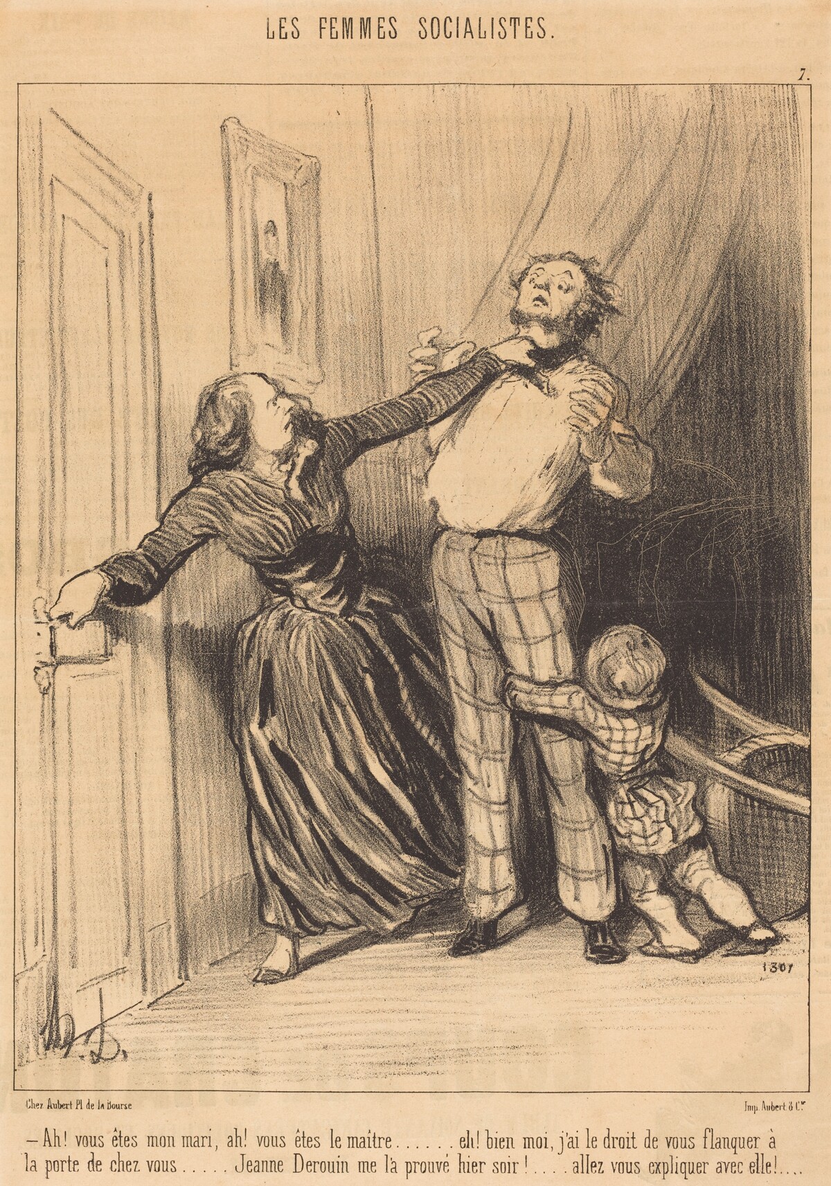 Ah! vous êtes mon mari, ah! vous êtes le maître... by Honoré Daumier