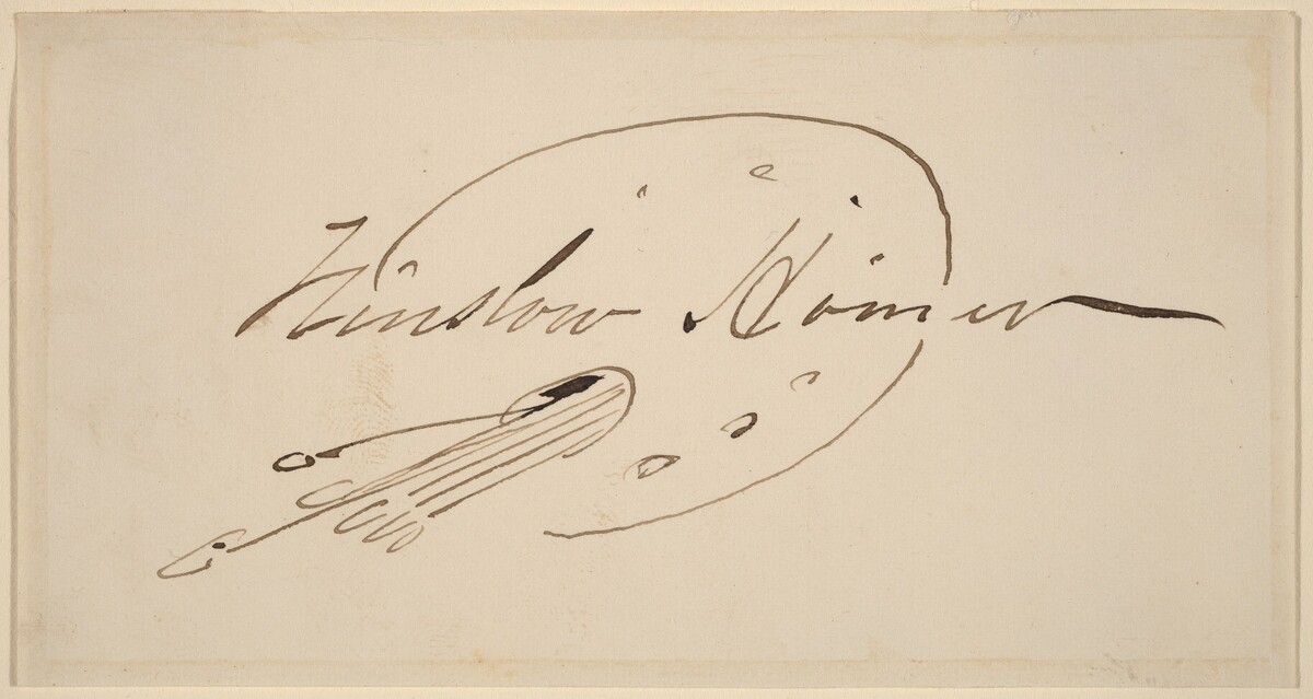 Signature in Palette by Winslow Homer