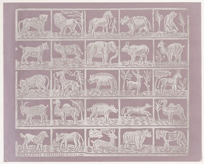 Endpaper with Animals