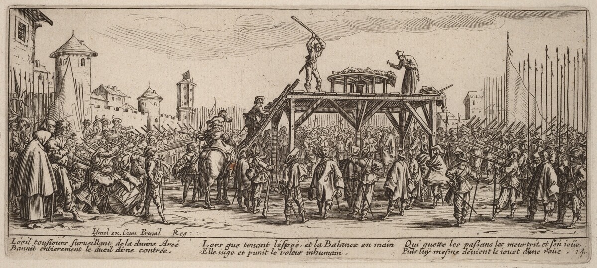 The Wheel by Gerrit van Schagen after Jacques Callot
