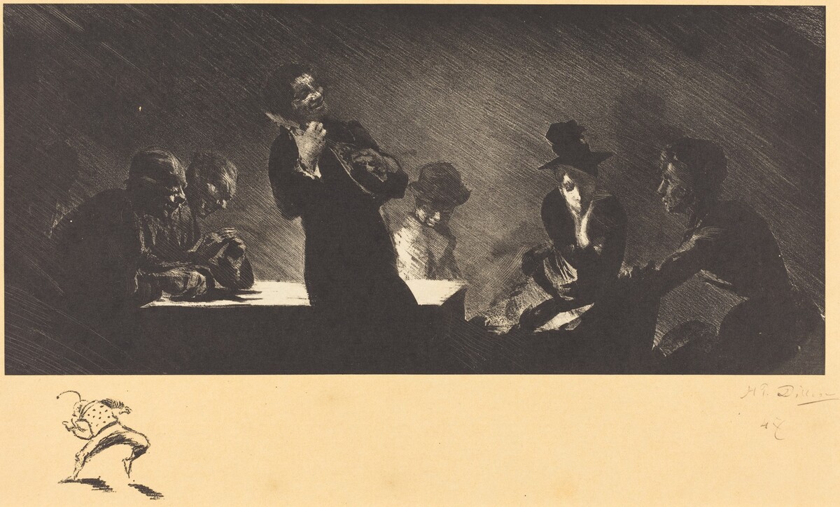 The Mandolin Player (Mandoliniste) by Henri-Patrice Dillon