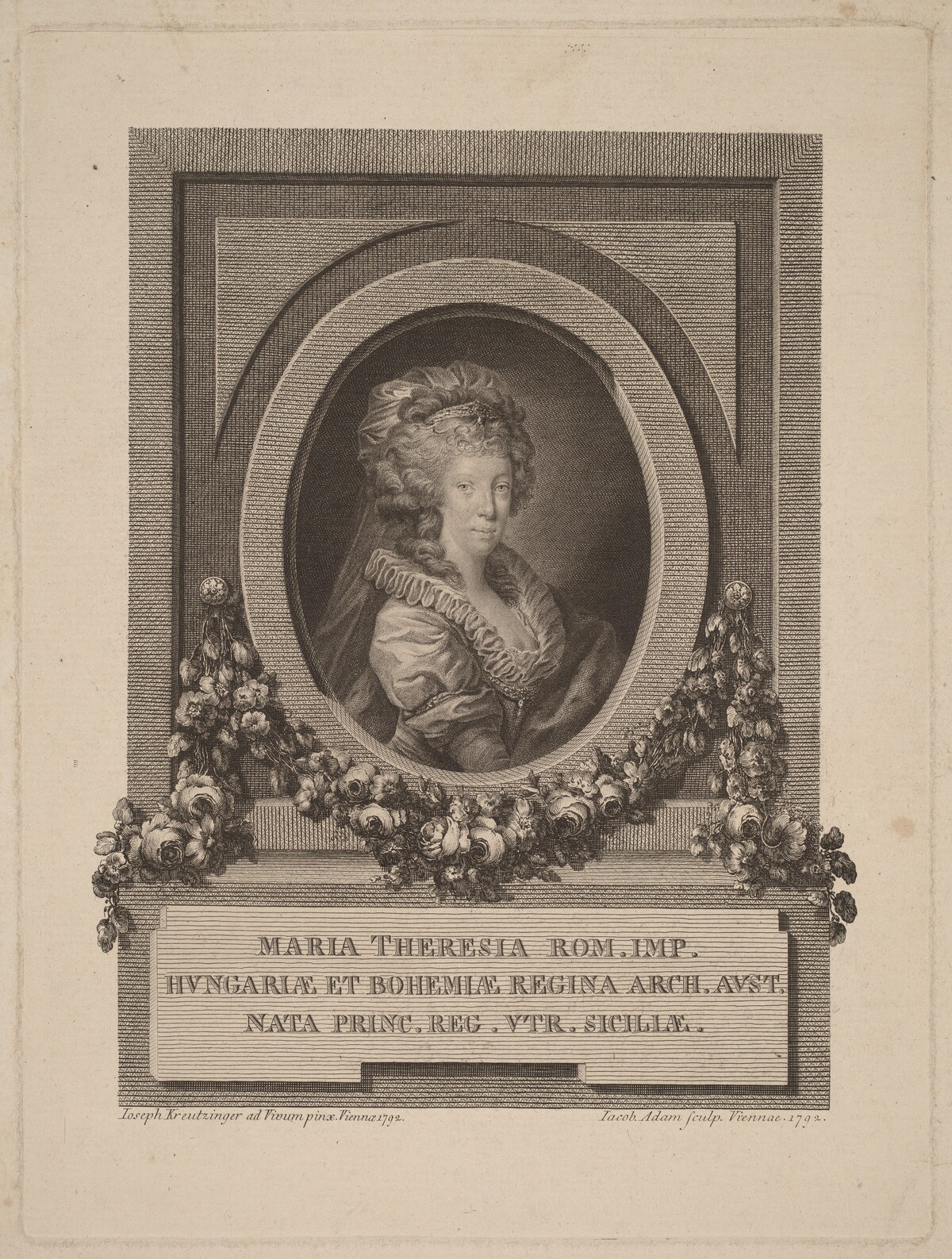 Marie-Thérèse, Holy Roman Empress by Jacob Adam after Josef Kreutzinger