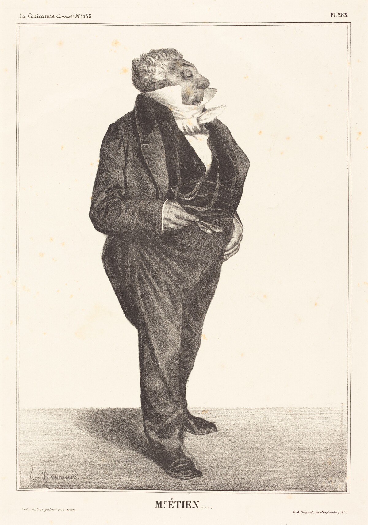 Charles Guillaume Étienne by Honoré Daumier