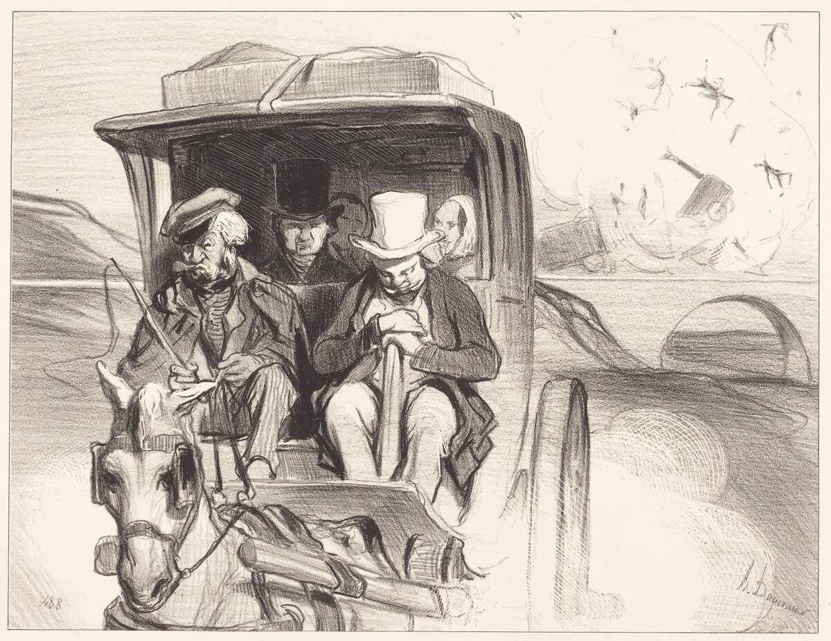 Allons donc... que diable cocher... by Honoré Daumier