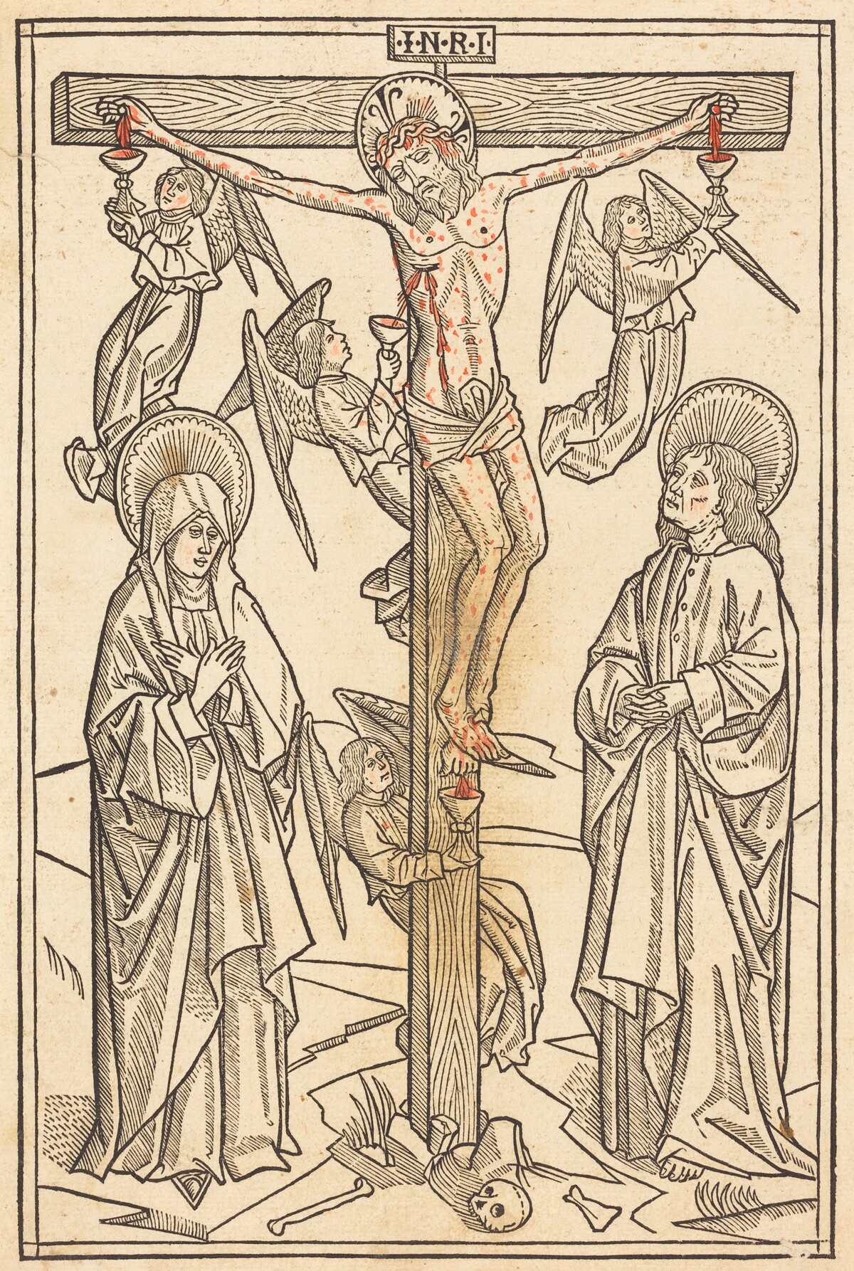 Christ on the Cross with Angels by German 15th Century