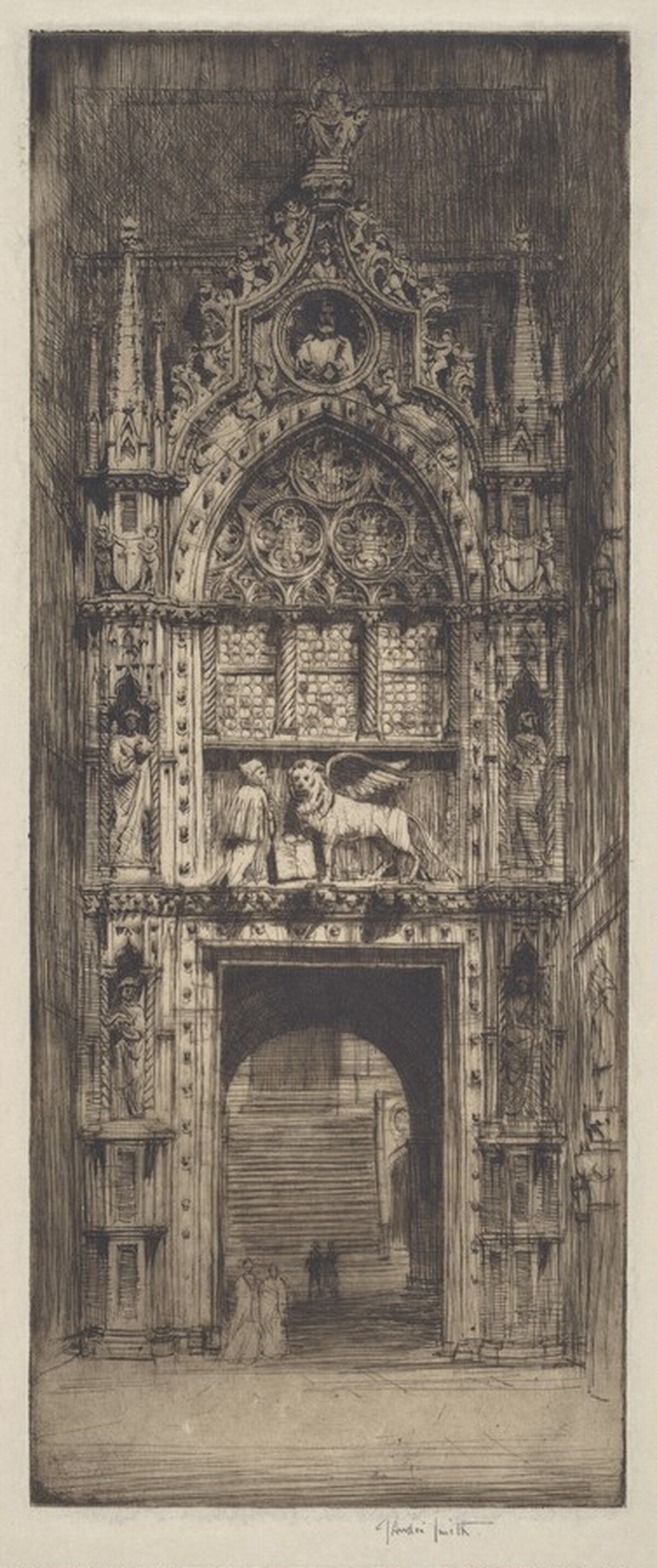 Doorway of the Doge's Palace, Venice by Jules André Smith
