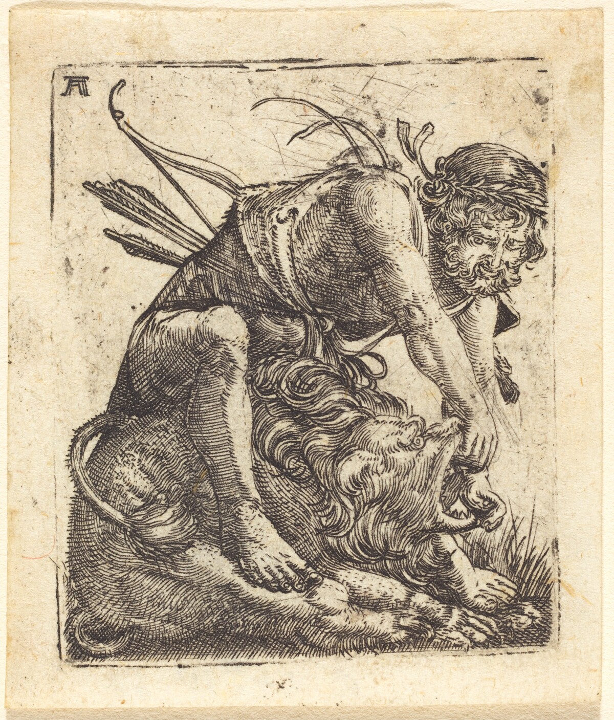 Hercules Overcoming the Nemean Lion by Albrecht Altdorfer