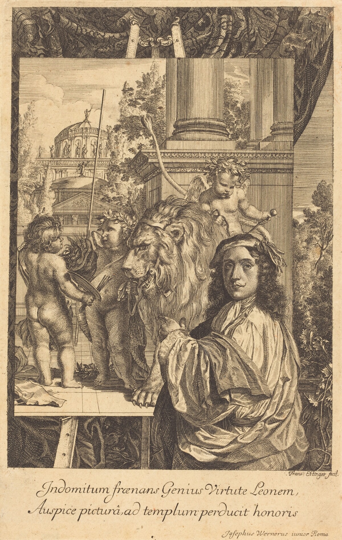 Self-Portrait of Joseph Werner by Franz Ertinger after Joseph Werner