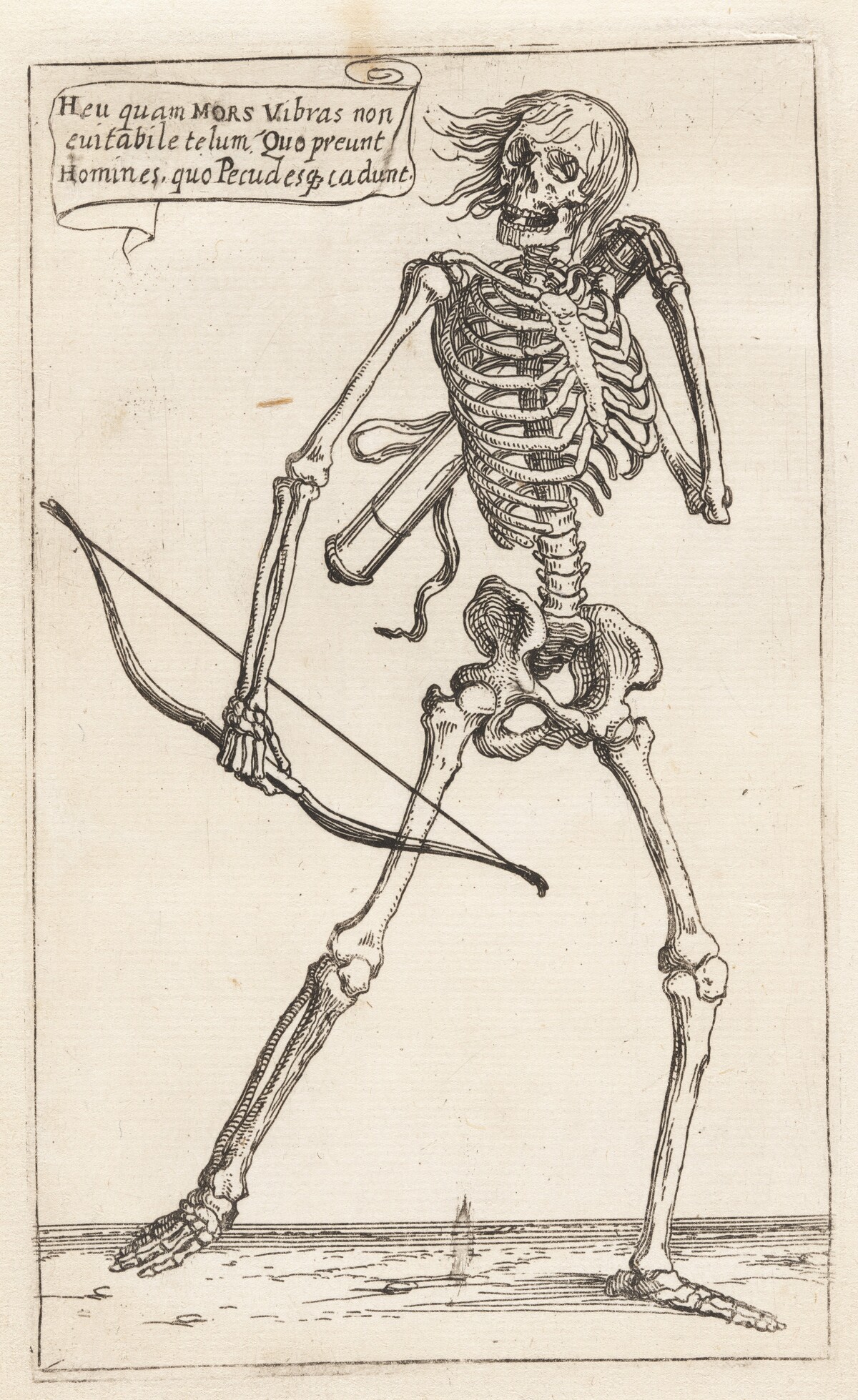 Skeleton of a Man with Bow and Arrow by Teodoro Filippo di Liagno, called Napoletano