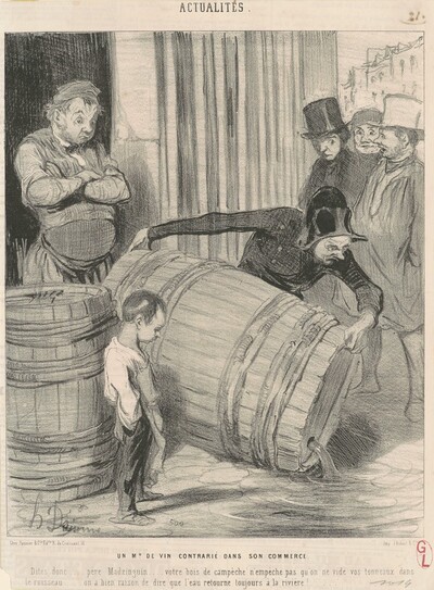 Un marchand de vin contrarié dans son commerce