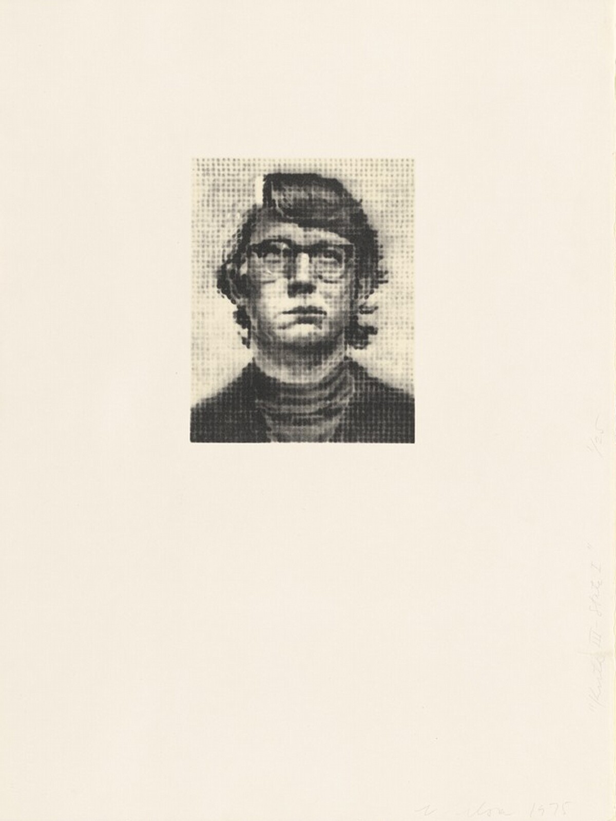 Keith III - State I by Chuck Close