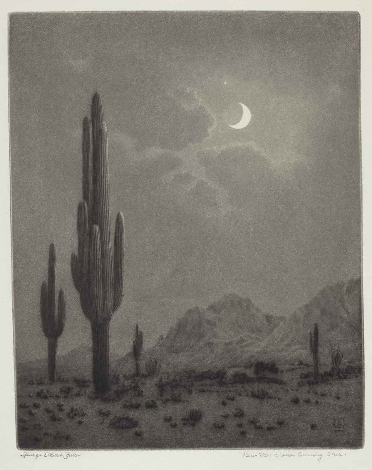 New Moon and Evening Star by George Elbert Burr
