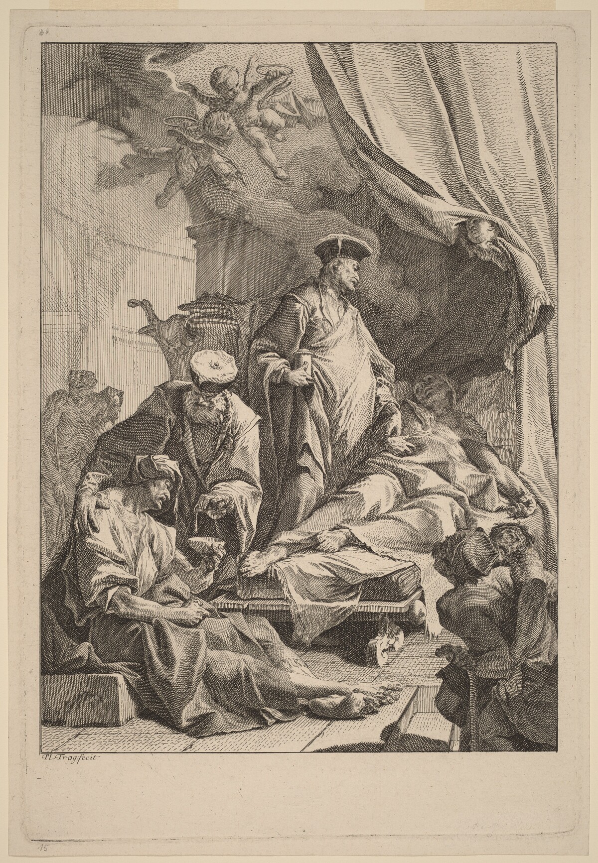 Saints Cosmas and Damian Caring for the Sick by Paul Troger