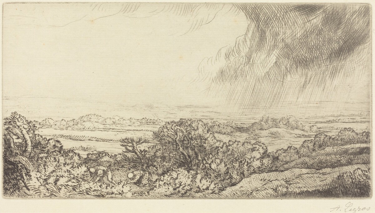 Mushroom Gatherers (Les ramasseurs de champignons) by Alphonse Legros