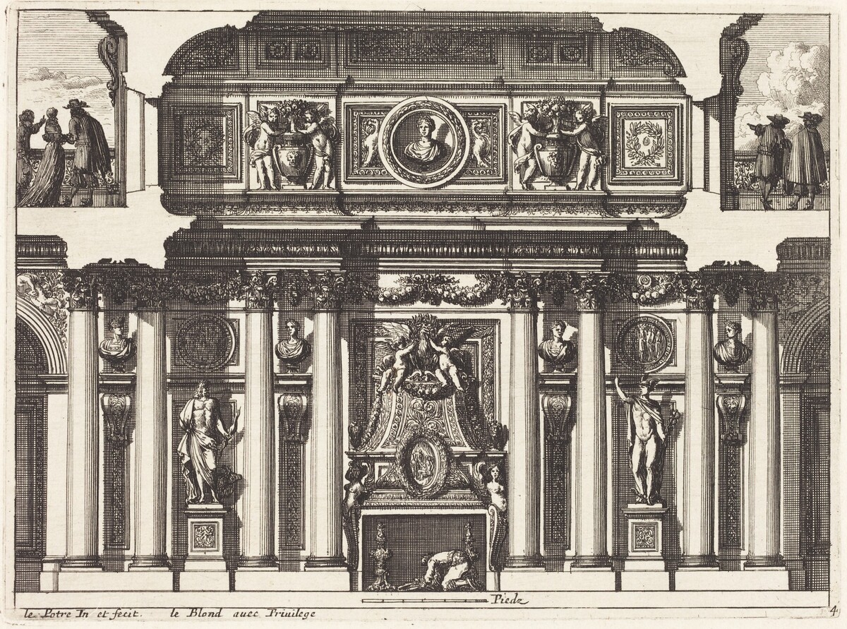 Fireplaces and Other Interior Decorations by Jean Lepautre
