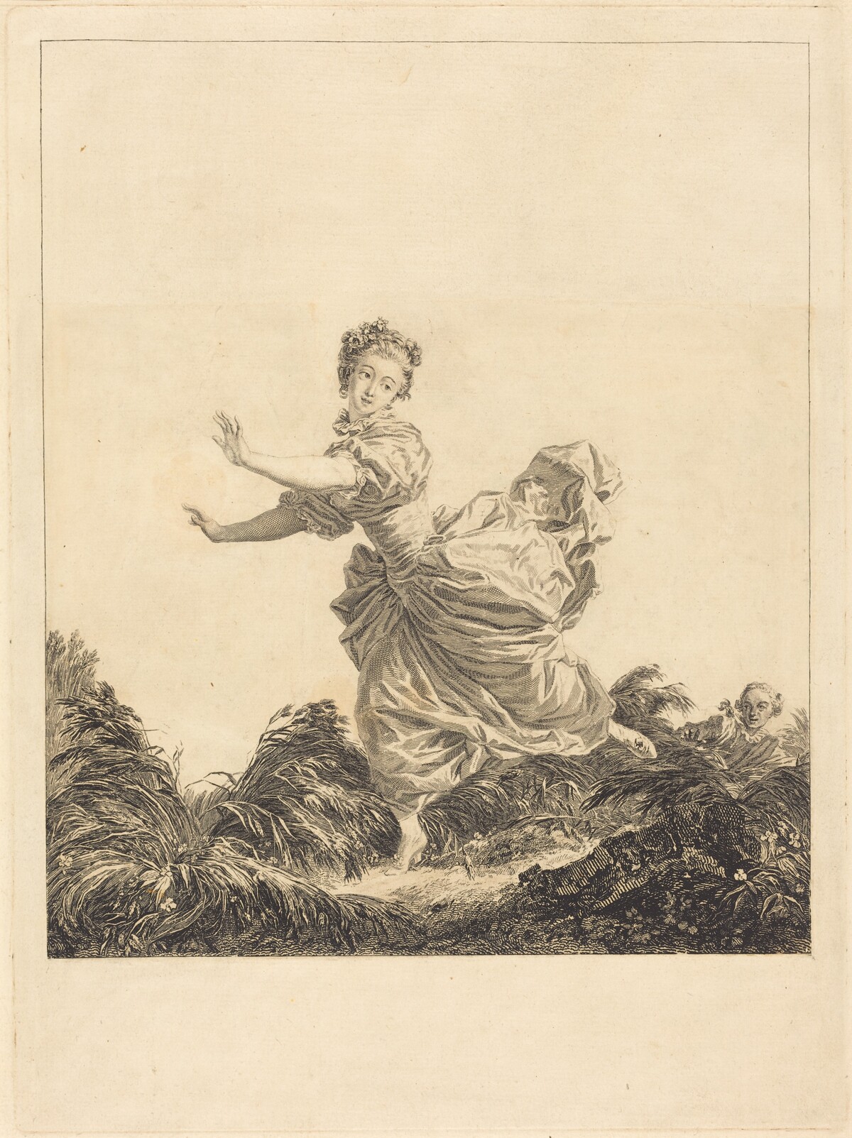 La Fuite à dessein (The Pre-Arranged Flight) by Charles François Adrien Macret after Jean-Honoré Fragonard
