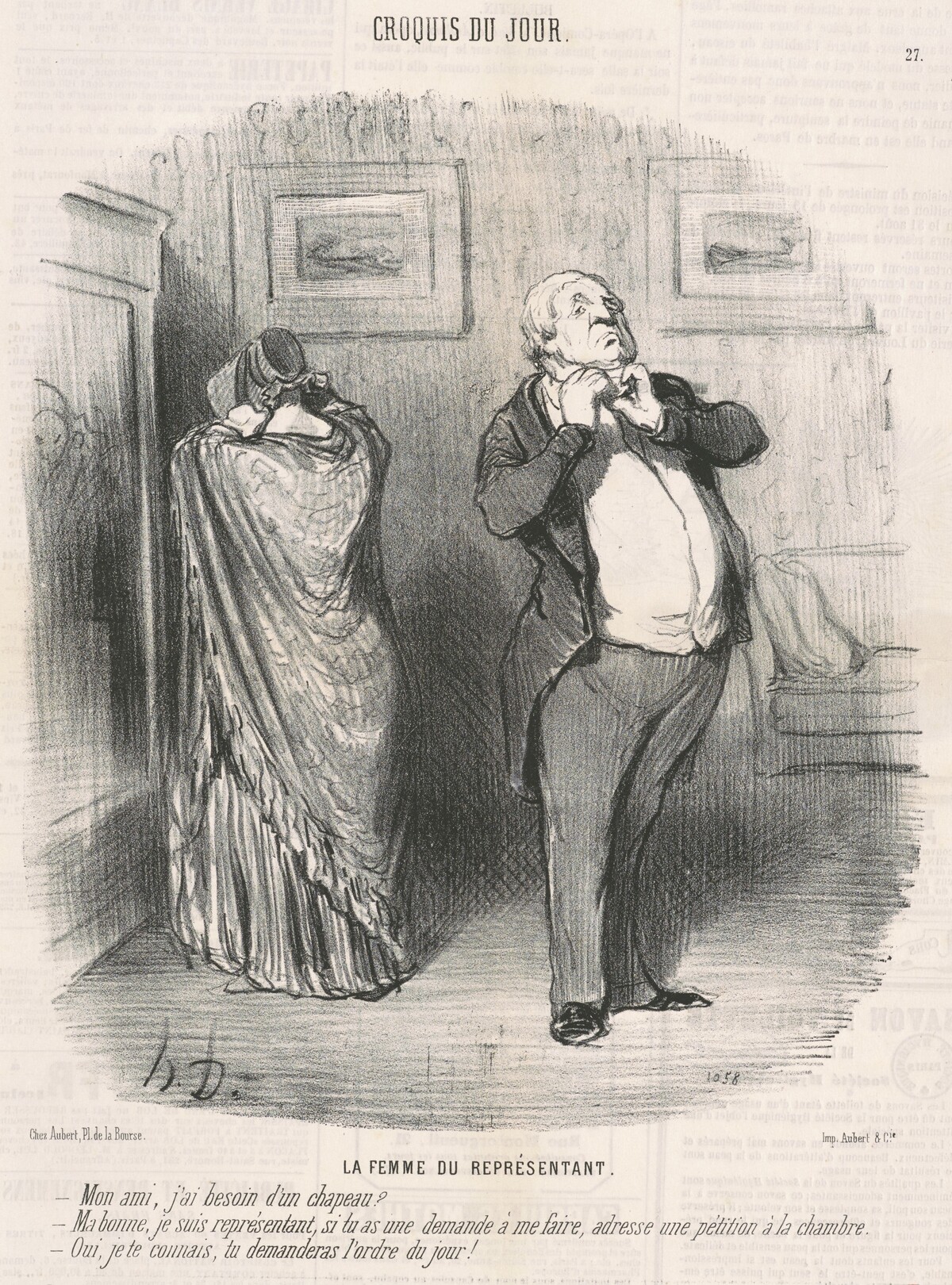 La femme du représentant by Honoré Daumier