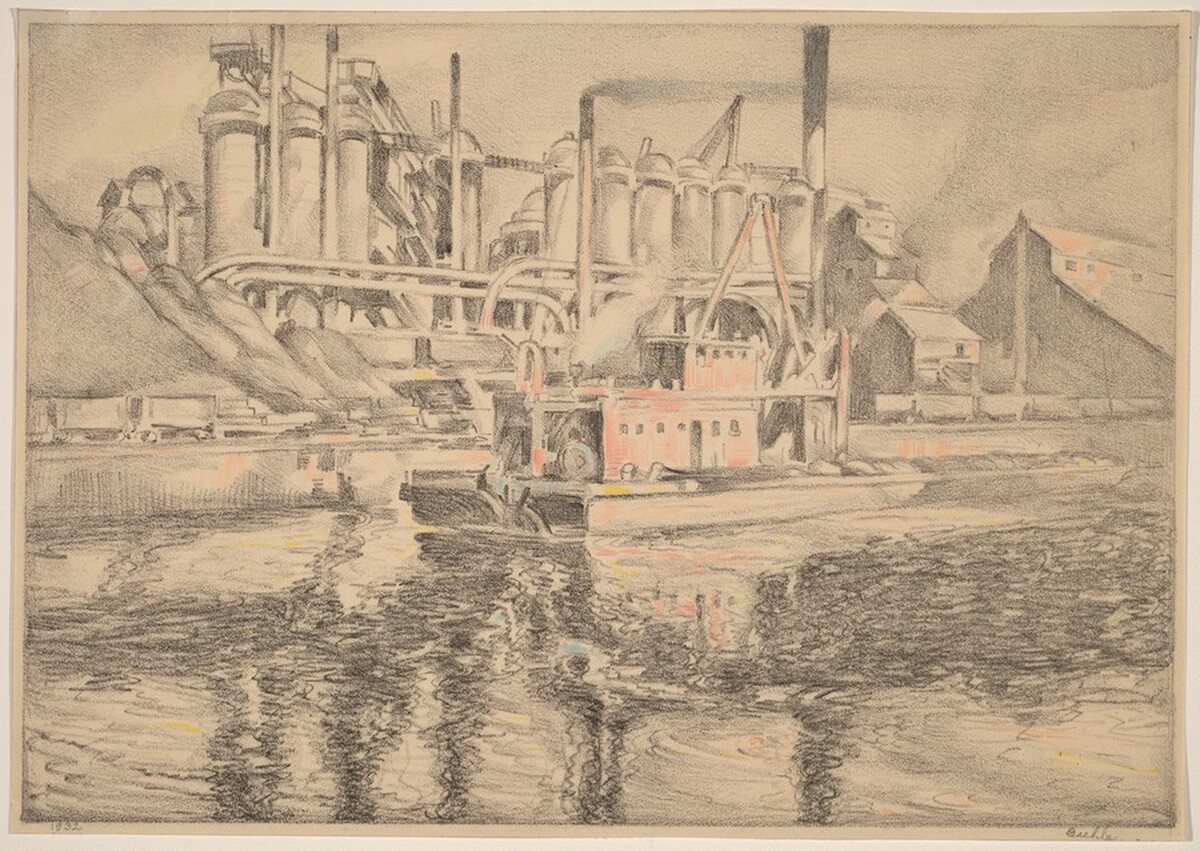 Republic Steel on the Cuyahoga River by August F. Biehle Jr.