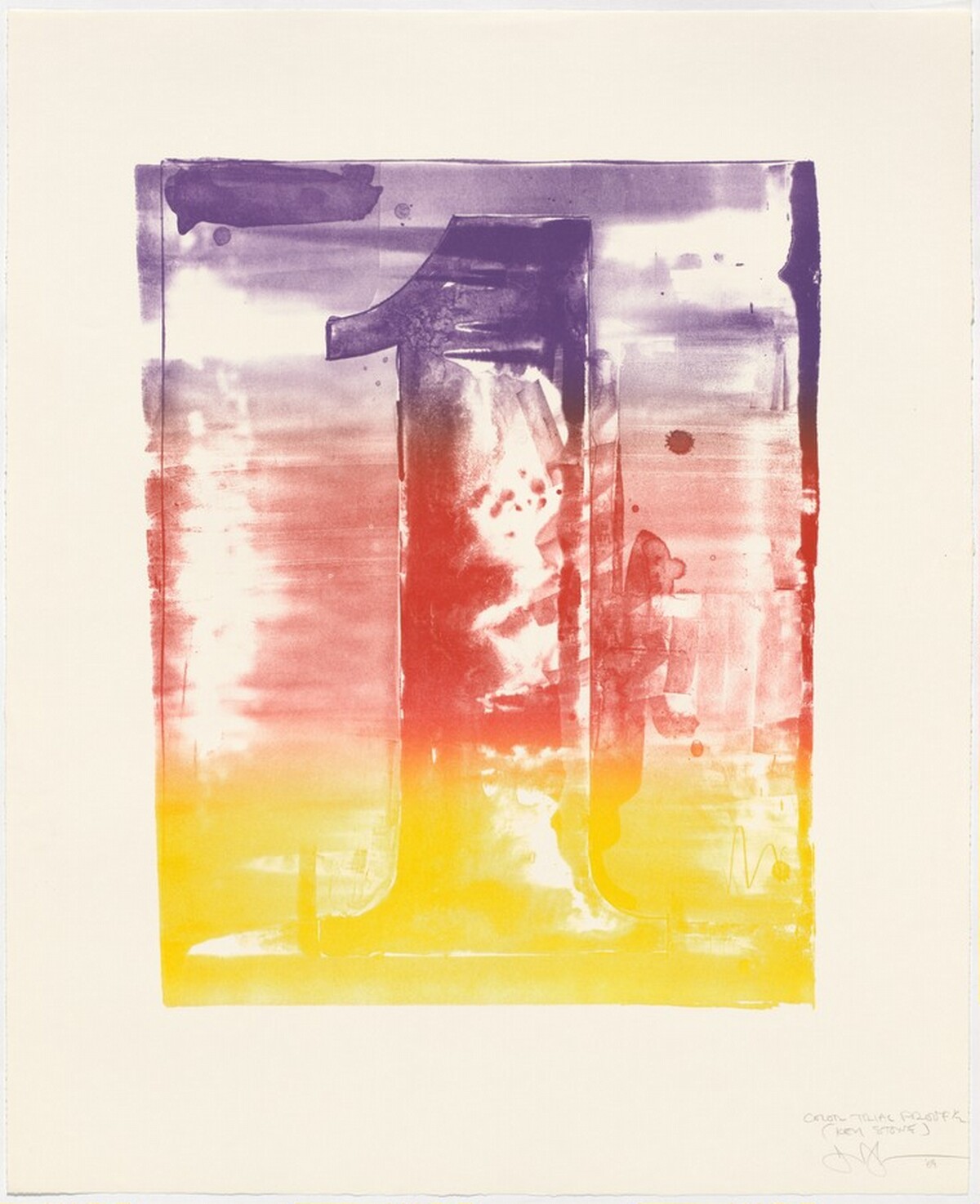 Figure 1 [color trial proof] by Jasper Johns