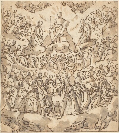 The Blessed in Paradise with the Virgin and St. John the Baptist before God