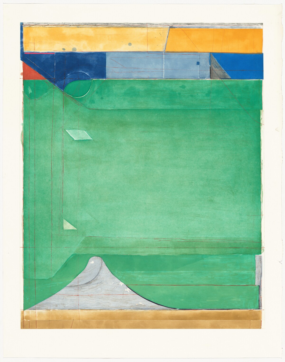 Green (working proof 6) by Richard Diebenkorn