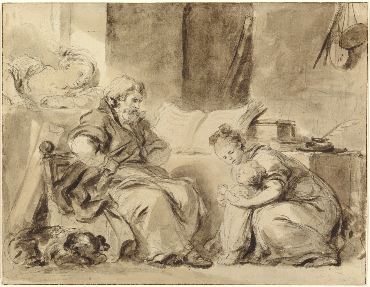 A Prayer for Grandpapa by Jean-Honoré Fragonard