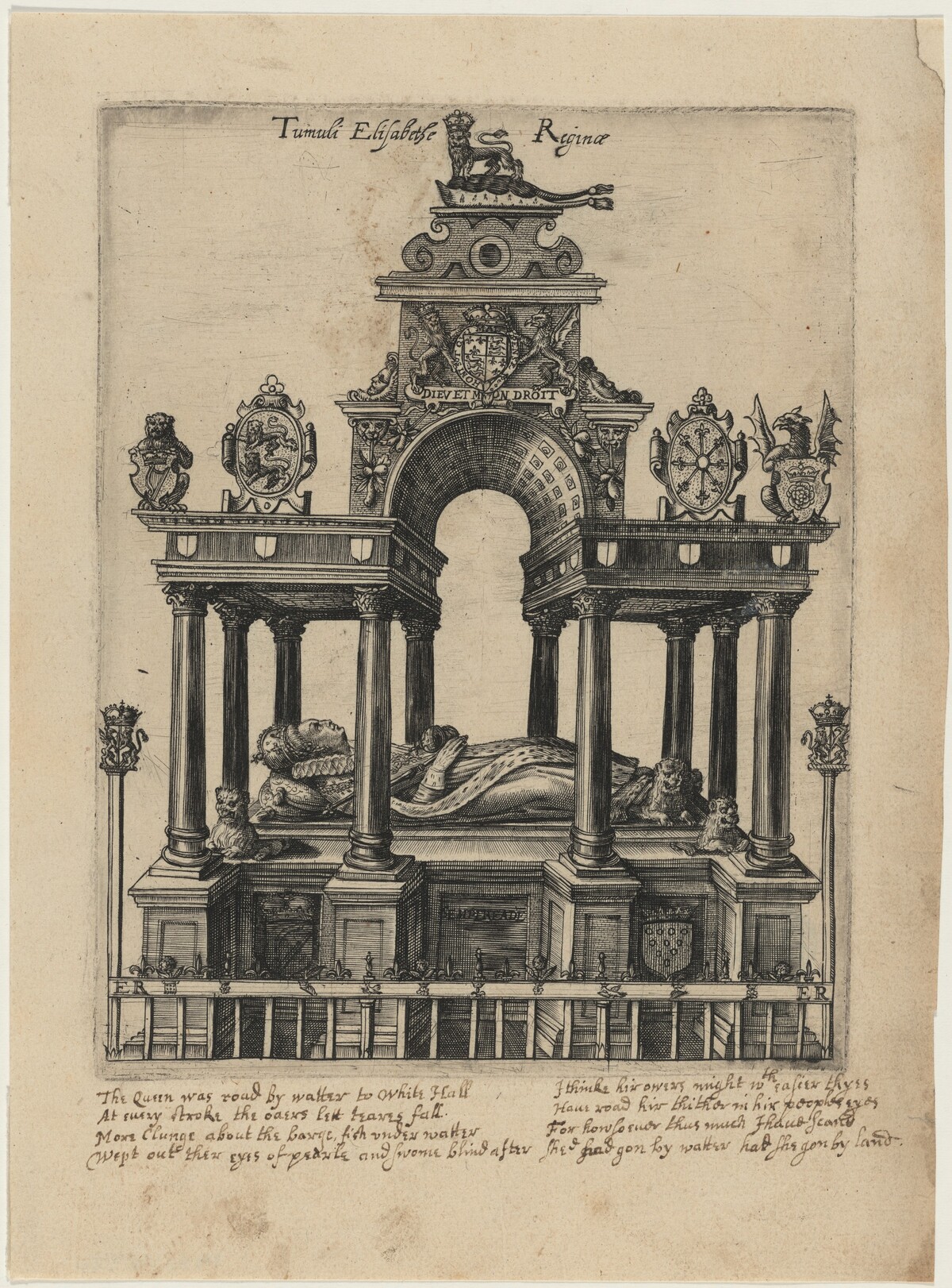The Tomb of Elizabeth I by Willem de Passe and Magdalena de Passe